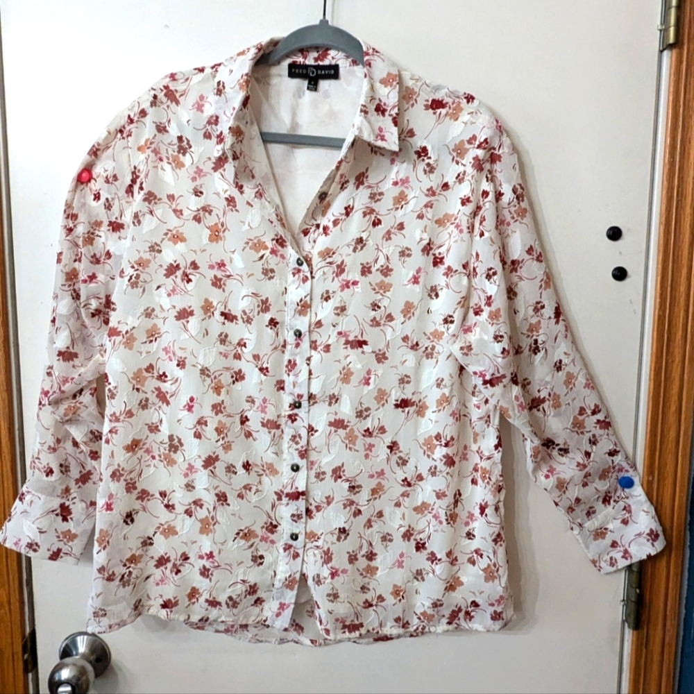 Fred David long sleeve button up Size S